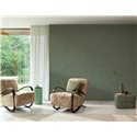 Papier peint japandi effet fibres naturelles vert mousse · Rasch Noble Zen 435573