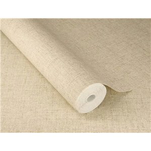 Papel pintado efecto lino beige 2
