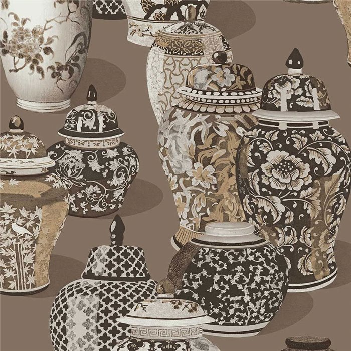 Tapete Orientalisches Vasenmuster In Brauntönen · Eijffinger Magnifique 351210