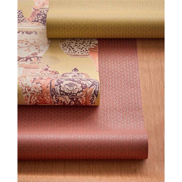 Papier peint oriental de vases aux motifs floraux beige · Eijffinger Magnifique 351213
