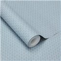 Papier peint contemporain géométrique bleu clair avec des détails argentés · Eijffinger Magnifique 351222