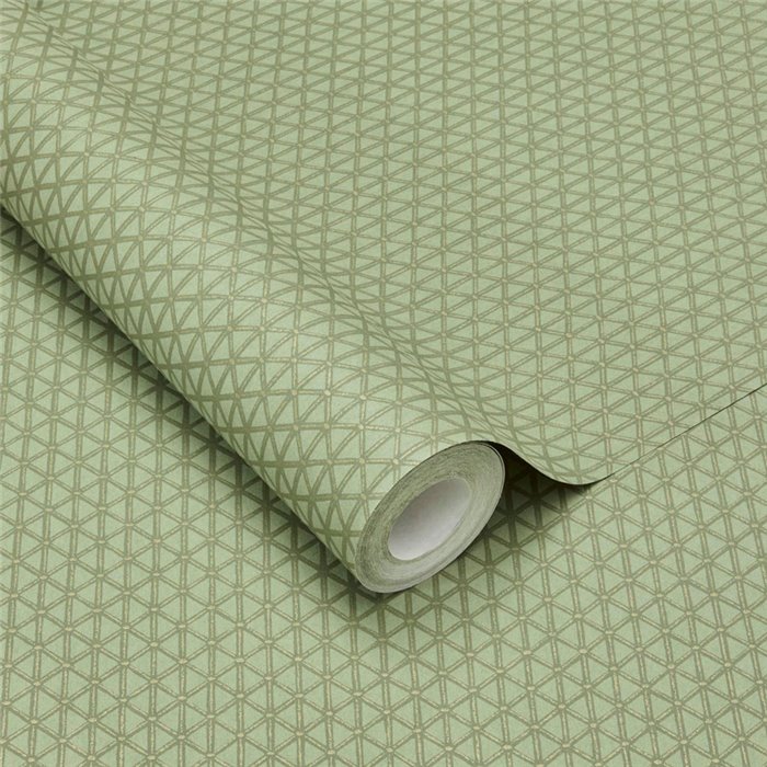 papel pintado moderno geométrico verde · Eijffinger Magnifique 351223