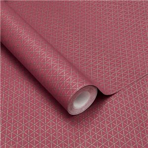 Modern Geometric Dark Pink Wallpaper