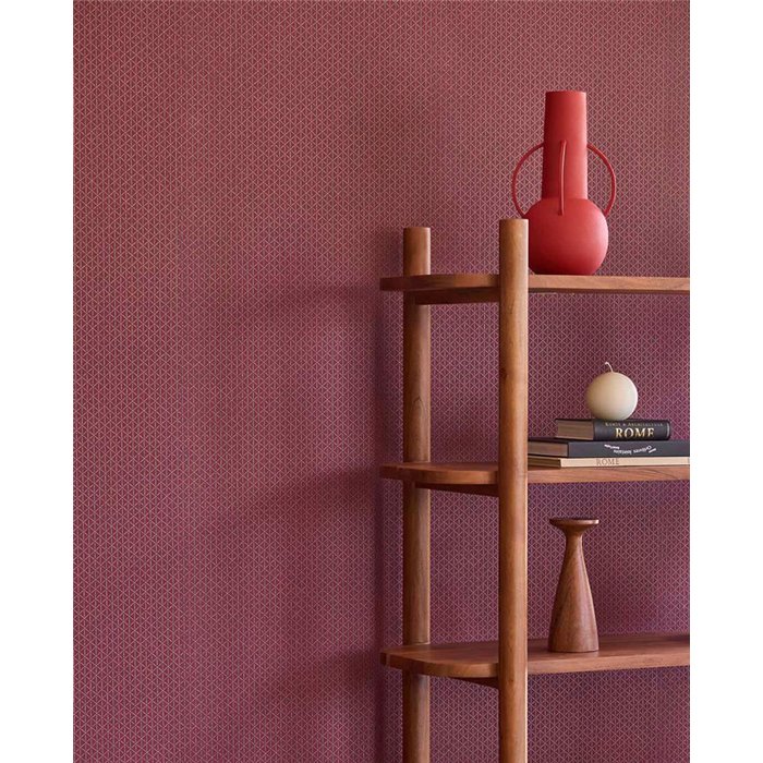 Modern Geometric Dark Pink Wallpaper · Eijffinger Magnifique 351226