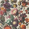 Papier peint baroque à motifs floraux multicolores