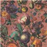 Wallpaper Classic Floral And Fruit Design In Reddish Tones
