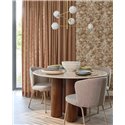 Papel pintado rústico de hojas en tonos beige y marrón · Eijffinger Magnifique 351240