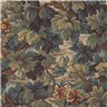 Papier peint intemporel feuilles et forêt aux tons verts et marrons