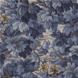 papel pintado atemporal de hojas y paisaje azul oscuro