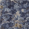 papel pintado atemporal de hojas y paisaje azul oscuro · Eijffinger Magnifique 351242