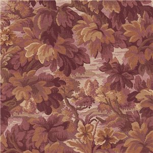 Wallpaper Classic Autumn Forest in Garnet and Ochre