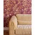 Papel pintado clásico de bosque otoñal en granate y ocre · Eijffinger Magnifique 351243