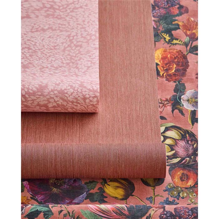 Papier peint intemporel effet textile rouille · Eijffinger Magnifique 351255