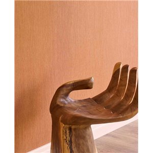 Papel pintado atemporal efecto textil terracota 2