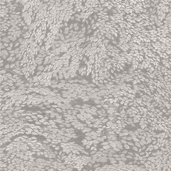 Papier peint intemporel à feuilles et effet textile gris clair · Eijffinger Magnifique 351272