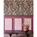 papier peint à motif de feuilles et effet textile rose pâle · Eijffinger Magnifique 351273