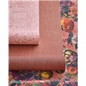 papel pintado de hojas con efecto textil rosa pálido · Eijffinger Magnifique 351273