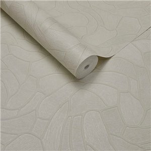 Papier peint motif formes irrégulières blanc crème