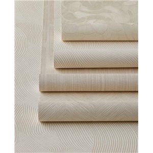 Papier peint motif formes irrégulières blanc crème 2