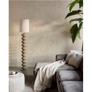 Papel pintado moderno de formas orgánicas blanco roto 2