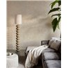 Papel pintado moderno de formas orgánicas blanco roto · Eijffinger Calm Crafted 363211
