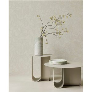 papier peint moderne formes organiques crème clair 2