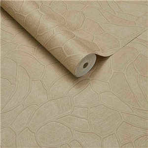 Moderne Organische Formen Tapete Sandbeige