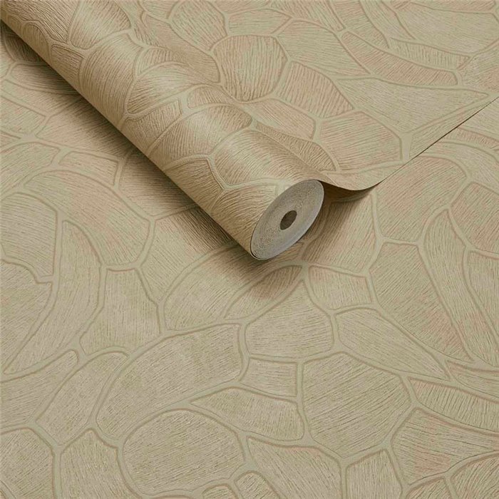 Modern Organic Shapes Wallpaper Sand Beige · Eijffinger Calm Crafted 363219