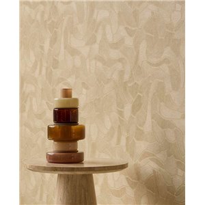 Modern Organic Shapes Wallpaper Sand Beige 2