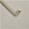 Papier peint géométrique à chevrons blanc cassé · Eijffinger Calm Crafted 363230