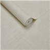 Papel pintado geométrico de espiga blanco roto