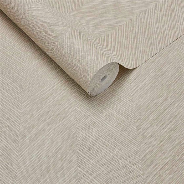 Papier peint zigzag à fines lignes beige clair · Eijffinger Calm Crafted 363231