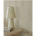 Papel pintado zigzag blanco crema · Eijffinger Calm Crafted 363232