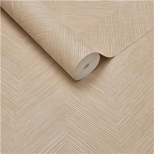 Papier peint à motif chevron beige sable
