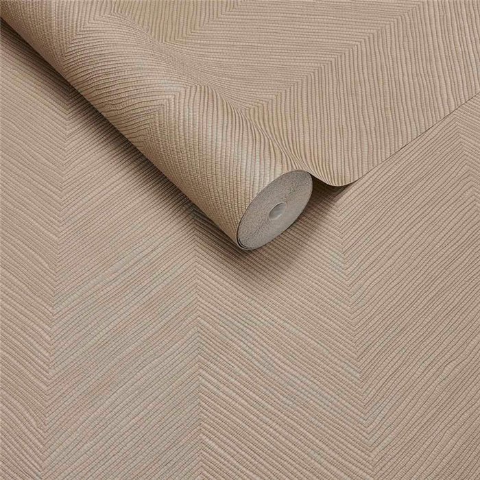 Wallpaper Geometric Chevron Pattern Sand Beige · Eijffinger Calm Crafted 363235