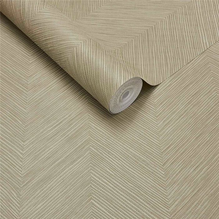 Tapete geometrisches Fischgrätmuster Sandbeige · Eijffinger Calm Crafted 363236