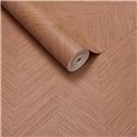 Papier peint à chevrons lignés marron cuivré · Eijffinger Calm Crafted 363239