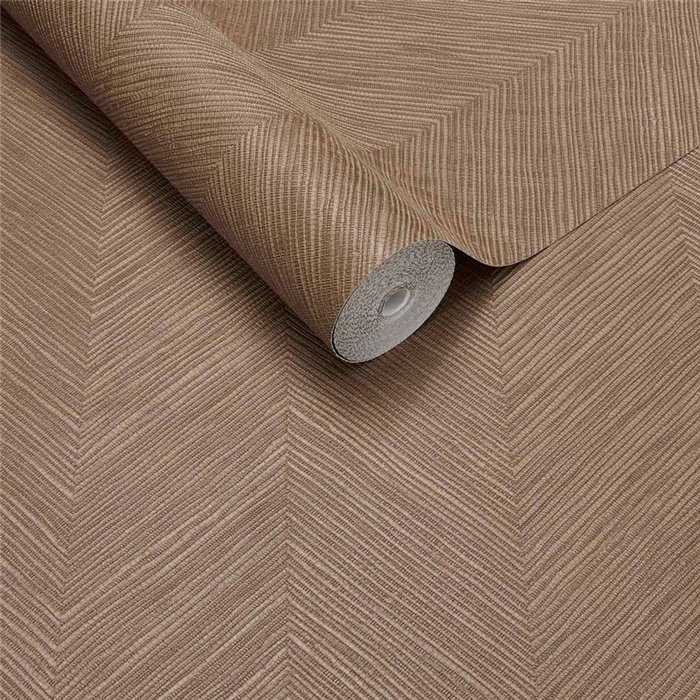 Wallpaper Geometric Chevron in Earth Brown · Eijffinger Calm Crafted 363240