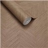 Papel pintado geométrico de chevron en marrón tierra