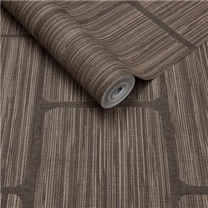 Wallpaper Geometric Stripes in Dark Brown
