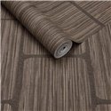 Wallpaper Geometric Stripes in Dark Brown · Eijffinger Calm Crafted 363250