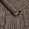 Papier peint géométrique à rayures marron foncé