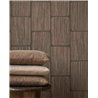 Papier peint géométrique à rayures marron foncé · Eijffinger Calm Crafted 363250