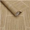 Papel pintado con bloques geométricos de efecto fibras naturales beige arena