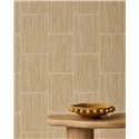 Papier peint à blocs géométriques effet fibres naturelles beige sable · Eijffinger Calm Crafted 363251