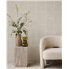 Papel pintado moderno geométrico blanco roto · Eijffinger Calm Crafted 363252