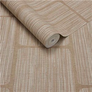 Modern Geometric Wallpaper with Textile Effect Sand Beige