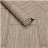 Papier peint moderne à motif géométrique effet textile beige sable