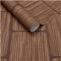 Papier peint effet textile géométrique marron et beige · Eijffinger Calm Crafted 363256
