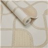 Modern Geometric Intertwined Lines Wallpaper Cream and Gold